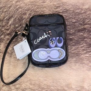 NWT Black Coach Signature Wristlet